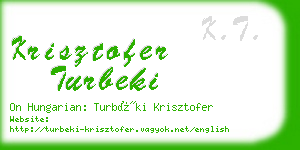 krisztofer turbeki business card